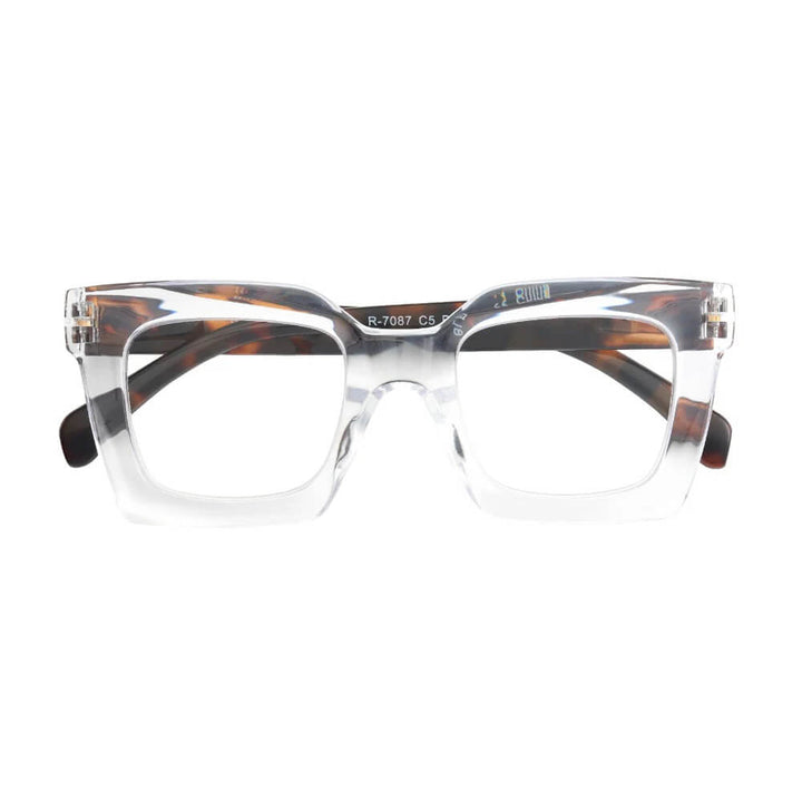 Fiona Blue Light Readers in Clear with Tortoise Temples