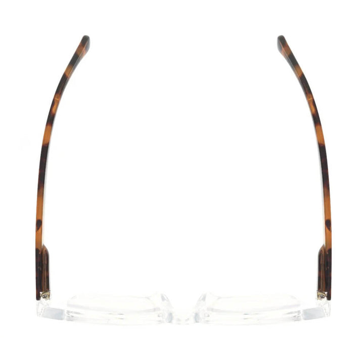 Fiona Blue Light Readers in Clear with Tortoise Temples