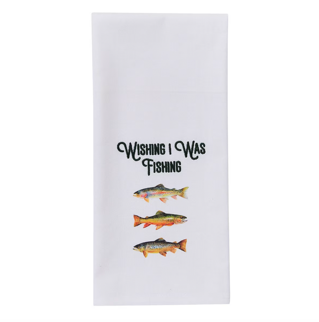 Wish I was Fishing Towel - Mildred Hoit