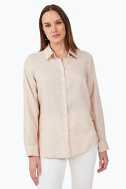 Foxcroft Jordan Linen Shirt in Flax