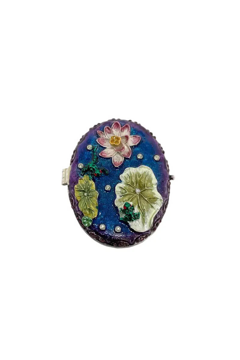 Frog Lotus Compact Mirror - Mildred Hoit