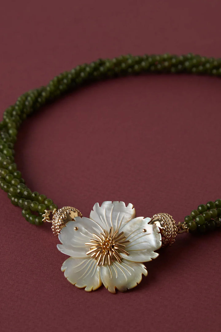 Small Grey Pearl Cherry Wildflower Centerpiece