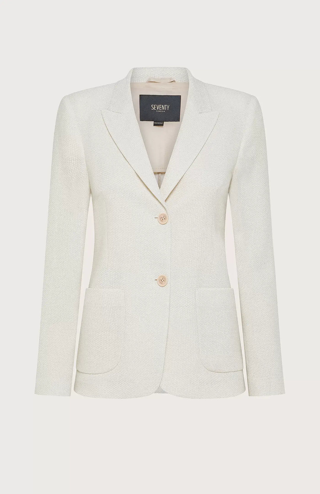 Seventy Textured Blazer in Beige - Mildred Hoit