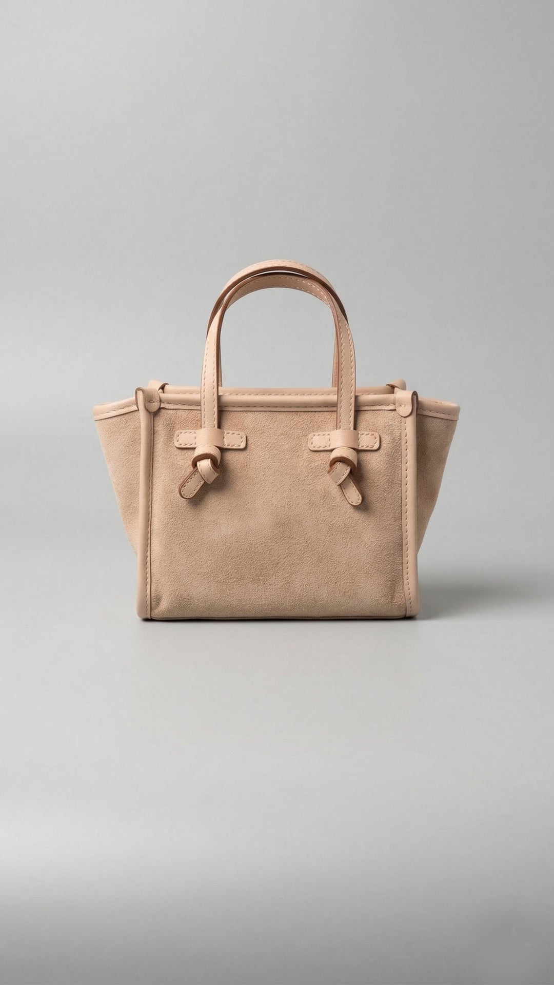 Gianni Chiarini Bag in Nude Suede & Leather - Mildred Hoit