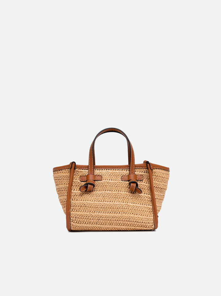 Gianni Chiarini Bag in Natural Straw & Leather - Mildred Hoit