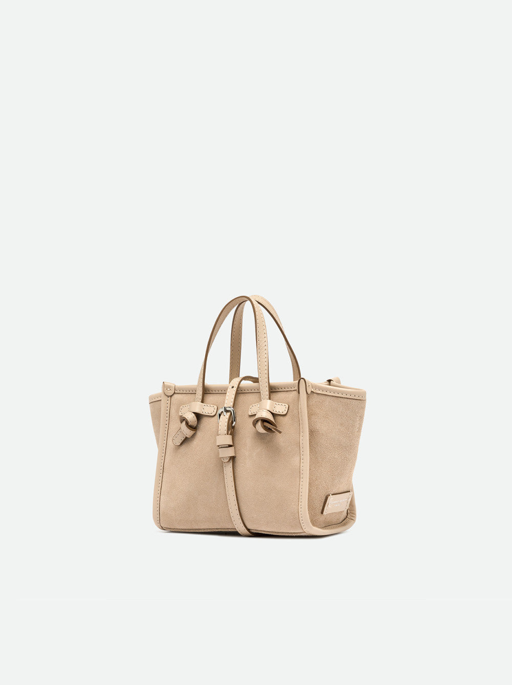 Gianni Chiarini Bag in Nude Suede & Leather - Mildred Hoit