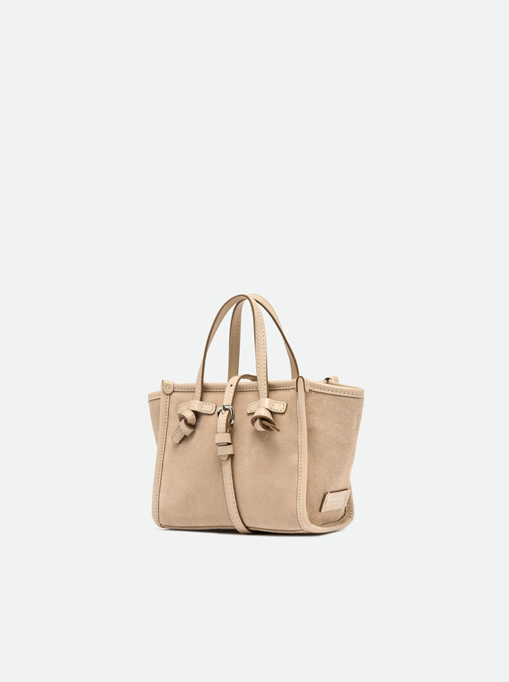 Gianni Chiarini Bag in Nude Suede & Leather - Mildred Hoit