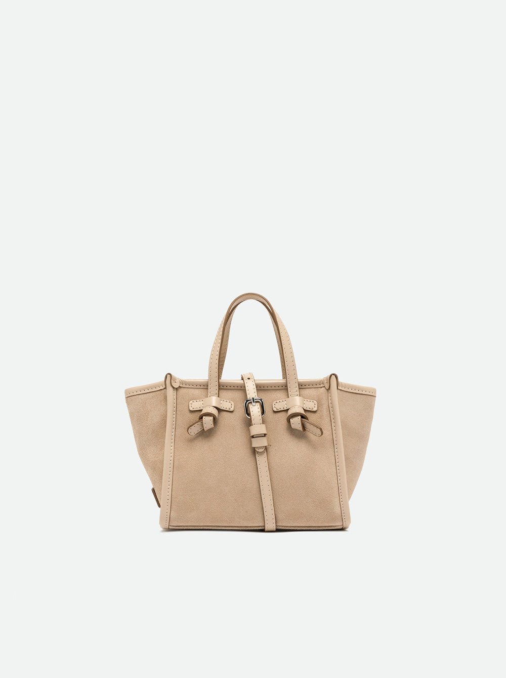 Gianni Chiarini Bag in Nude Suede & Leather - Mildred Hoit