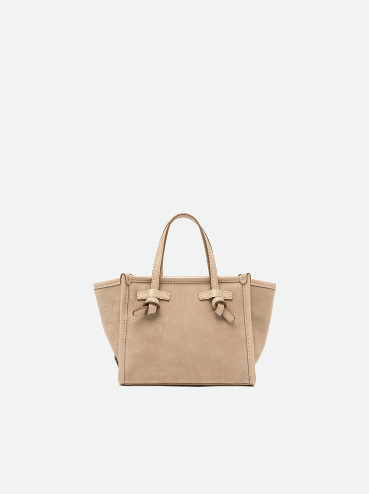 Gianni Chiarini Bag in Nude Suede & Leather - Mildred Hoit
