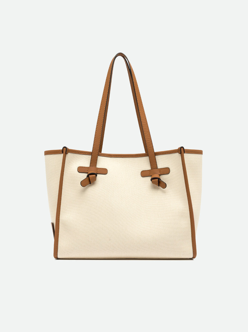 Gianni Chiarini Canvas & Leather Bag in Panna-Corda-Caramel - Mildred Hoit
