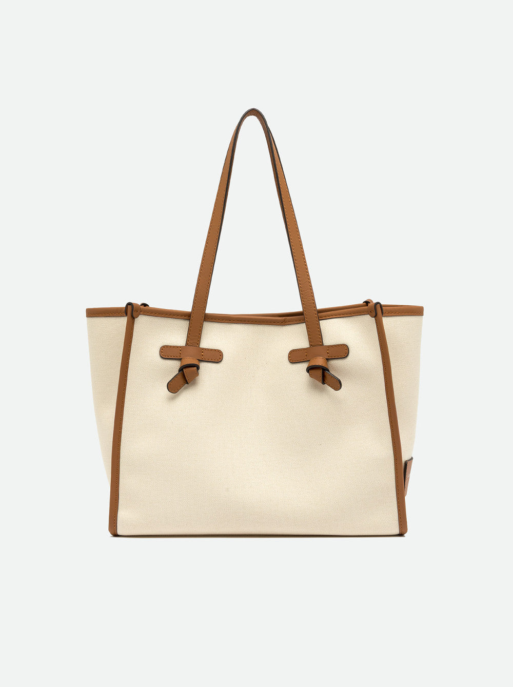 Gianni Chiarini Canvas & Leather Bag in Panna-Corda-Caramel - Mildred Hoit