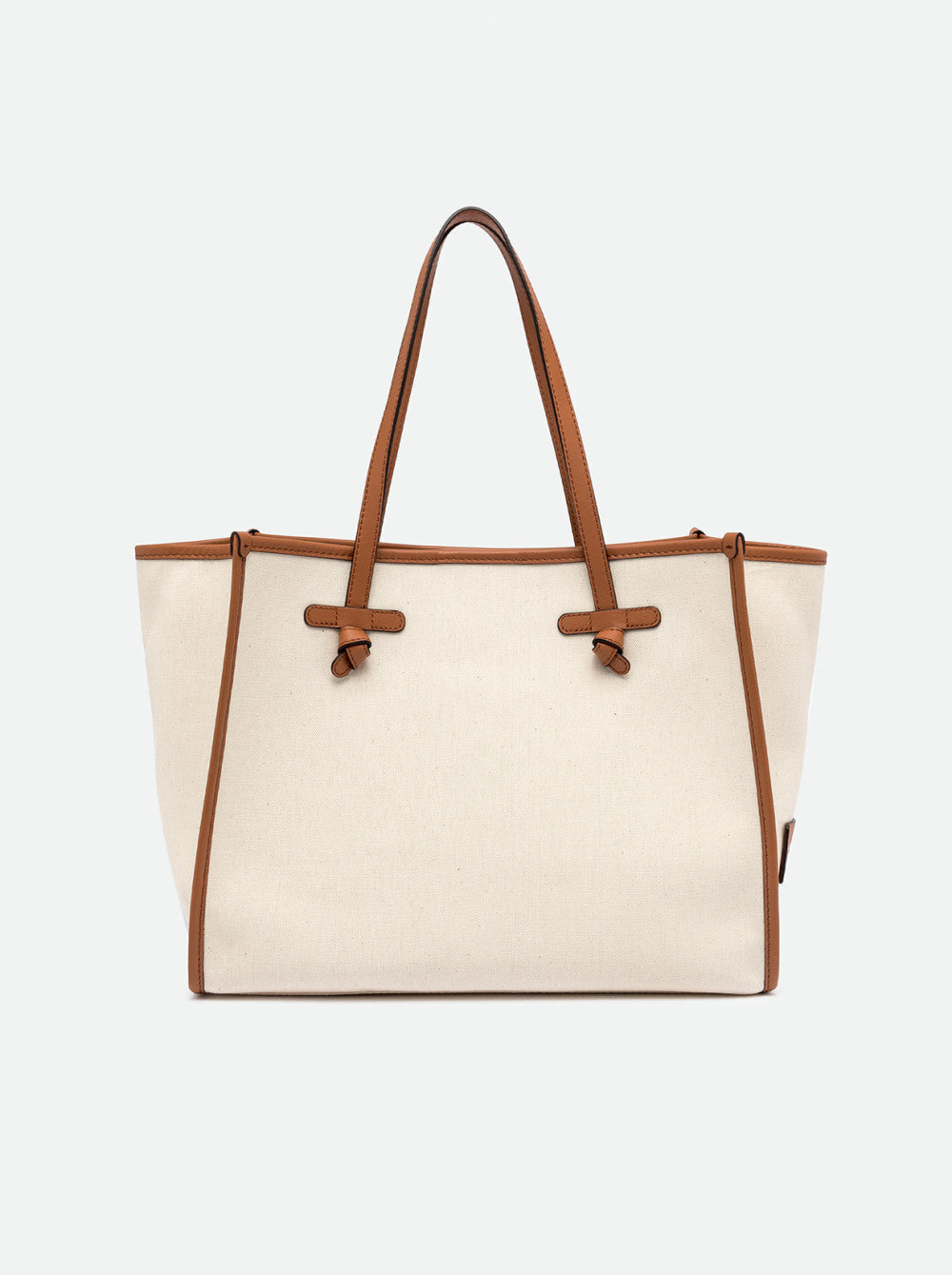 Gianni Chiarini Canvas & Leather Bag in Panna-Corda-Caramel - Mildred Hoit