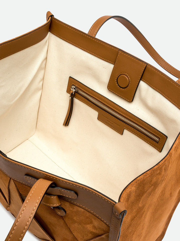 Gianni Chiarini Marcella Bag in Caramel Suede - Mildred Hoit