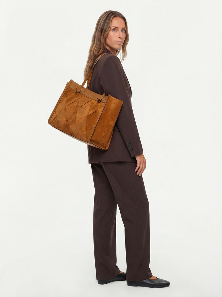 Gianni Chiarini Marcella Bag in Caramel Suede - Mildred Hoit