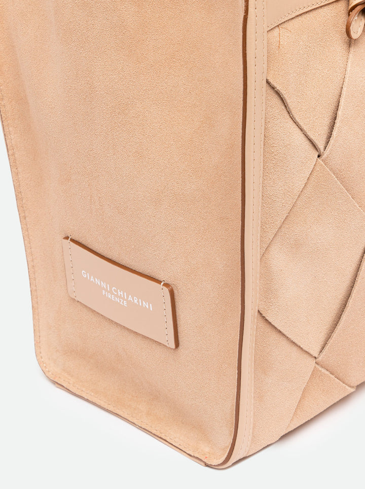 Gianni Chiarini Marcella Bag in Nude Suede - Mildred Hoit