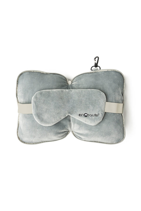 En Route Sleep Mask and Pillow Set in Grey available at Mildred Hoit in Palm Beach.