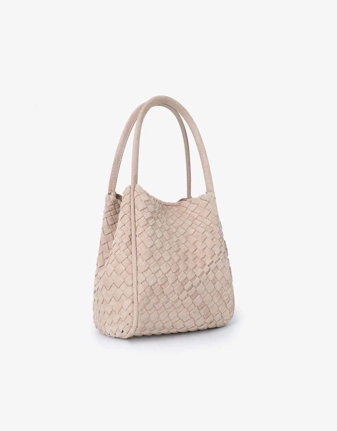 Hollace Mini Woven Tote in Faux Foundation Suede