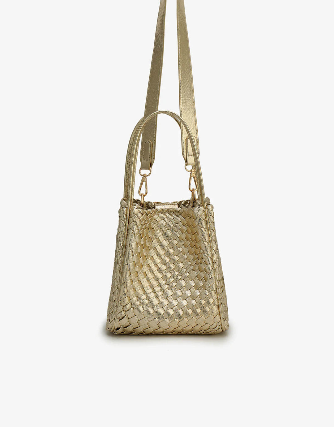 Hollace Woven Mini Tote in Platinum