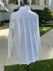 Hinson Wu Sara Long Sleeve Pleated Back Cotton Shirt