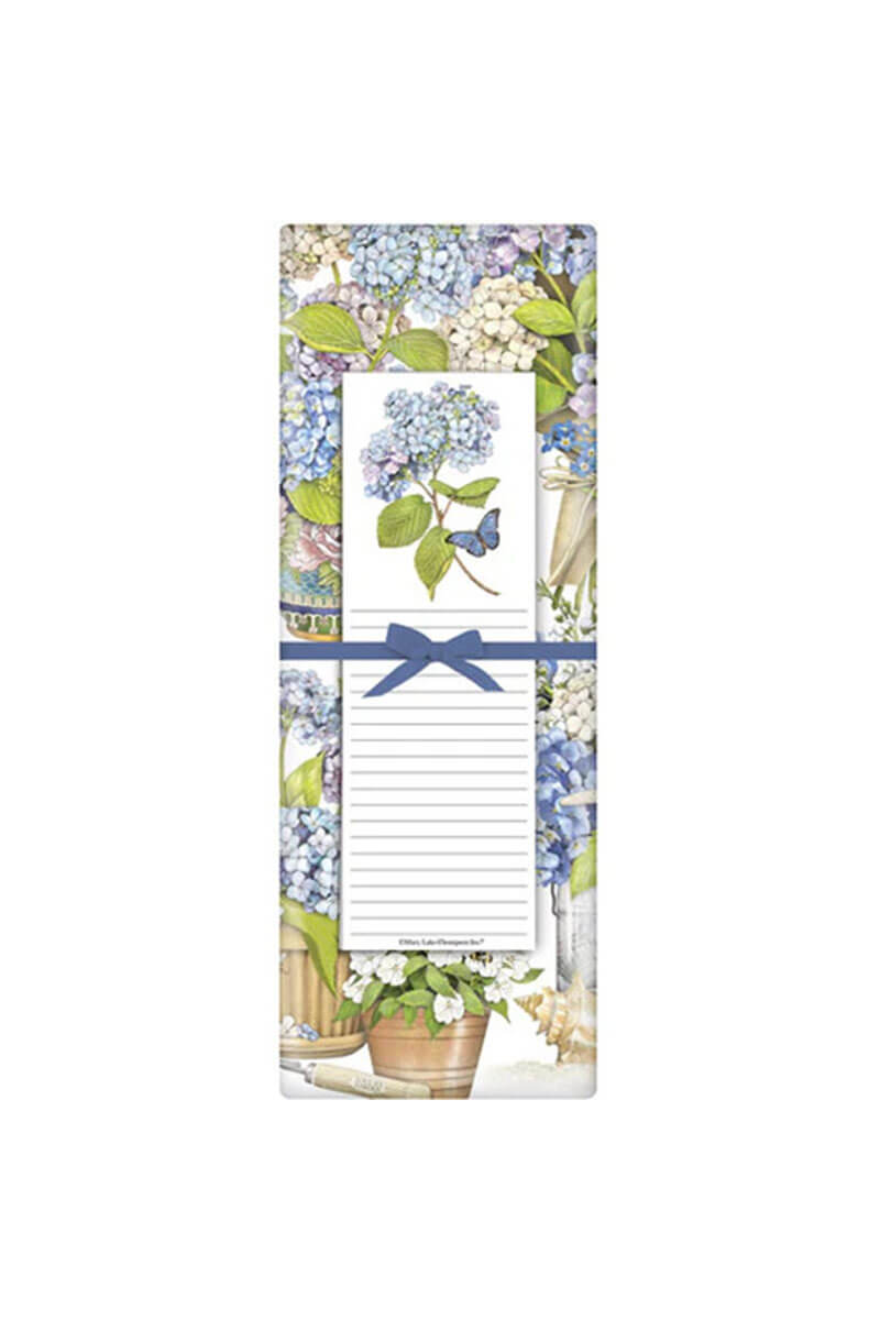 Hydrangea Dish Towel and Notepad Set available at Mildred Hoit.