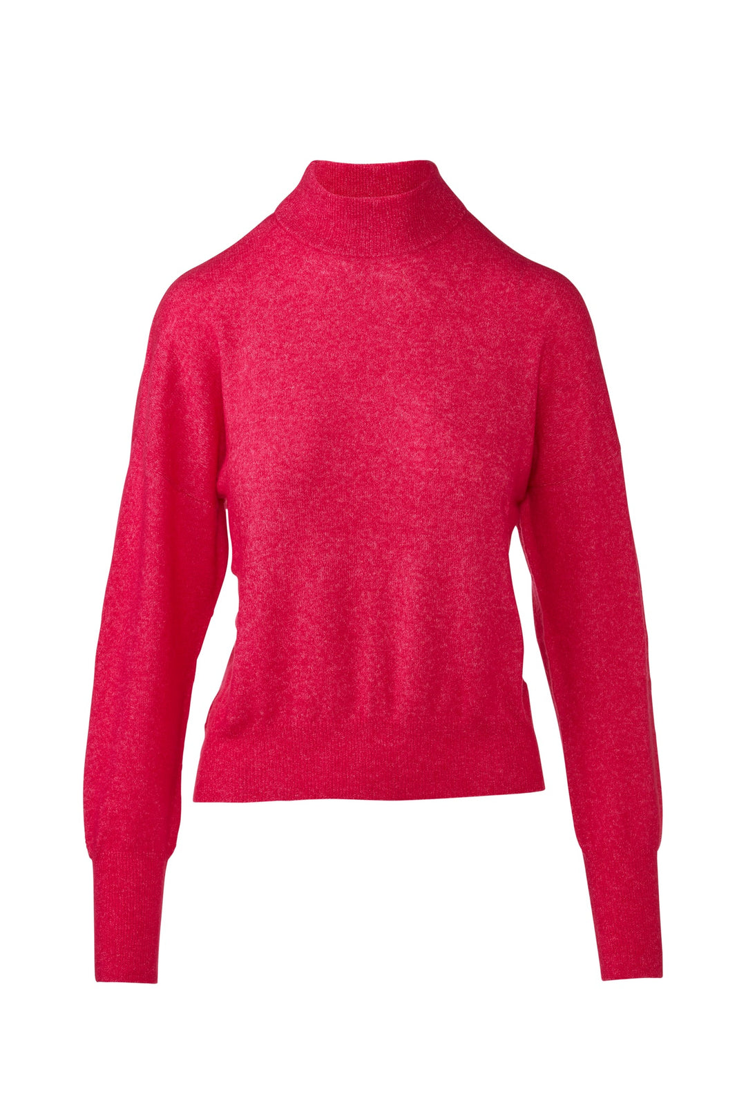 Lofty Mock Neck Sweater in Cerise - Mildred Hoit