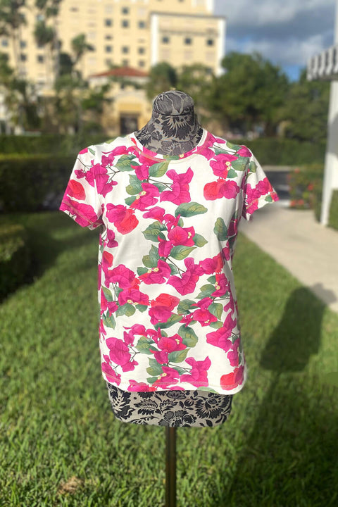 Floral T-Shirt in Mageneta available at Mildred Hoit in Palm Beach.