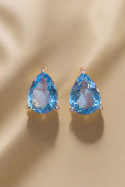 Topaz, 18K Gold, and Diamond Earring Drops available at Mildred Hoit in Palm Beach.
