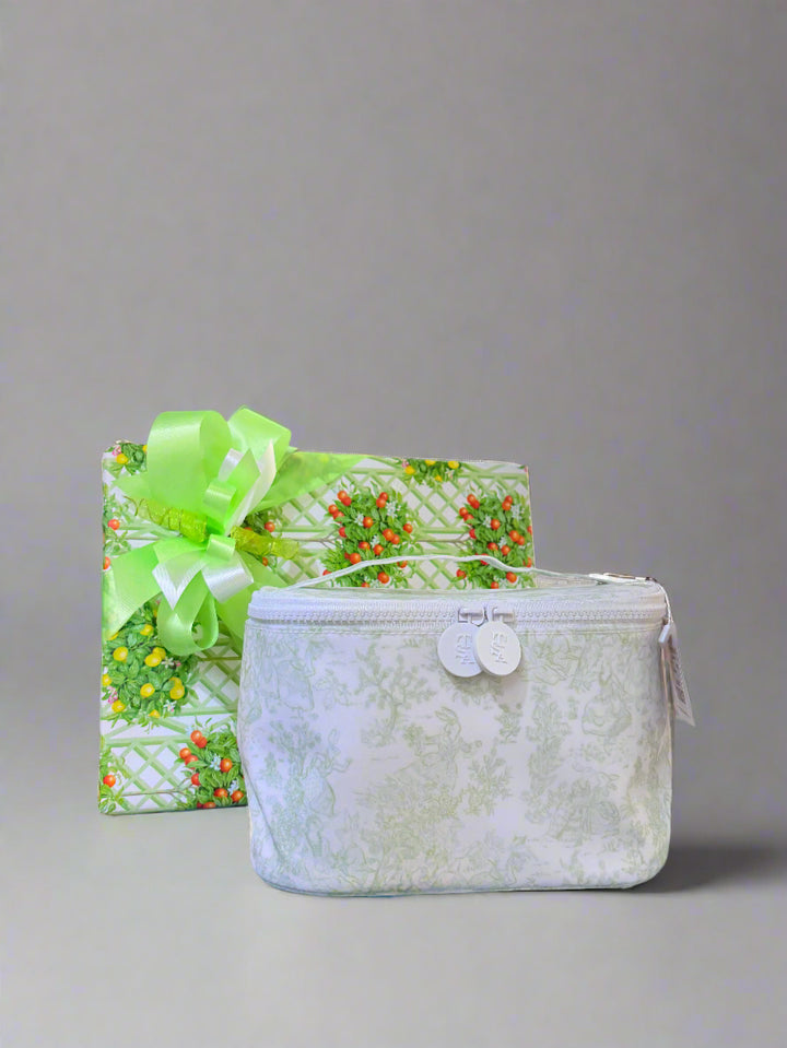 Kit Case in Green Toile - Mildred Hoit