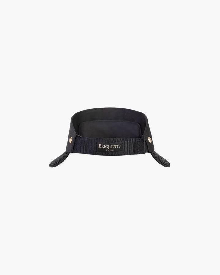 Eric Javits Champ Visor in Black - Mildred Hoit