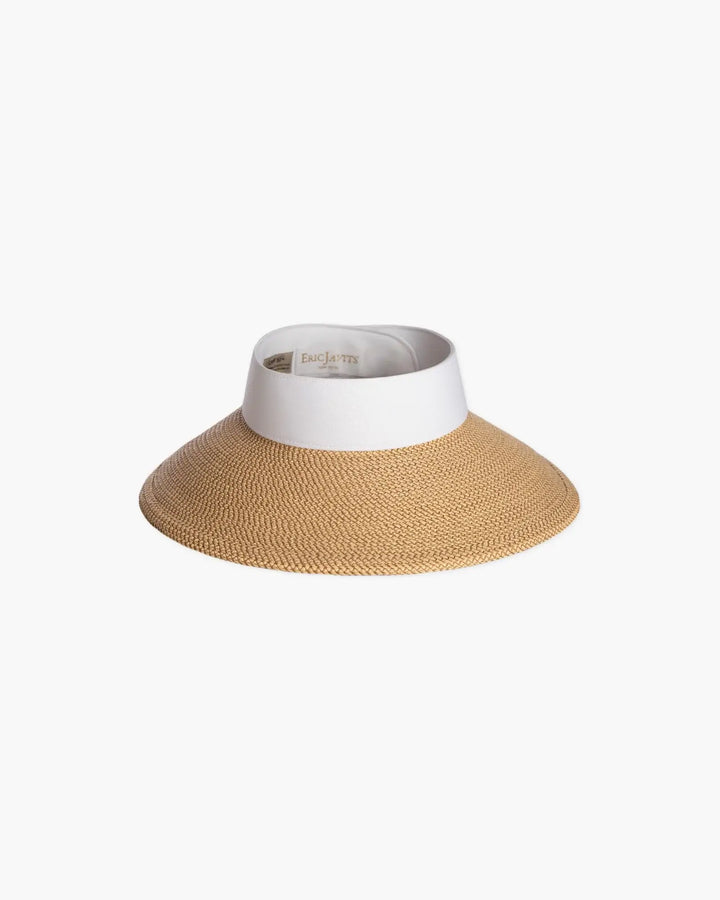 Eric Javits Squishee® Halo Visor in Peanut & White - Mildred Hoit