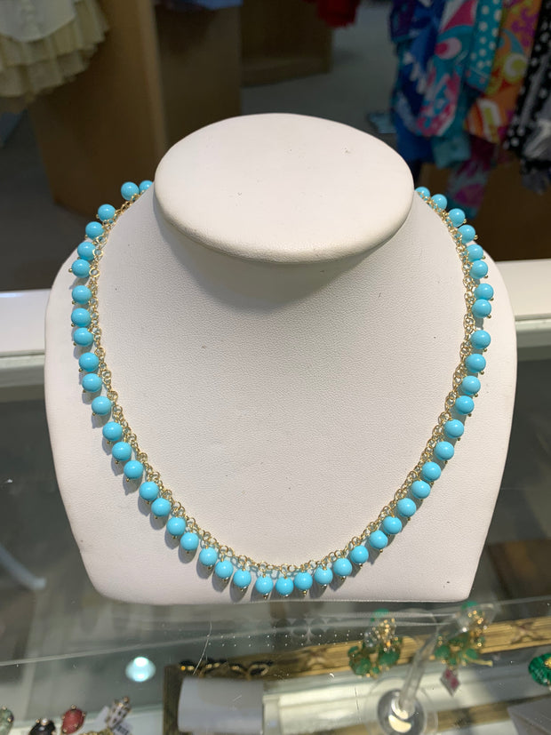 14K Gold and Turquoise Necklace