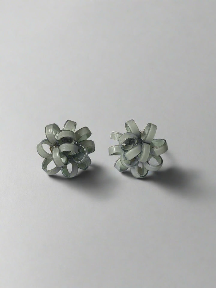 French Gribouille Light Grey Cab Earring