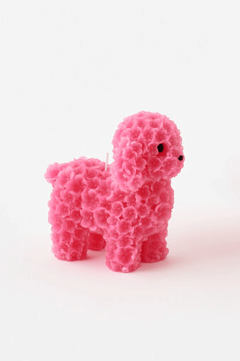 Poodle Candle in Hot Pink available at Mildred Hoit in Palm Beach.