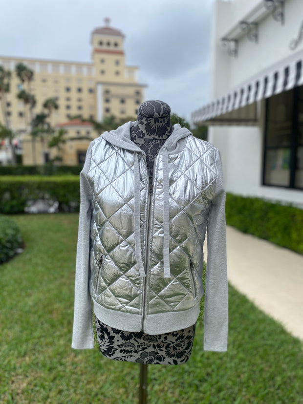 Quilted Jacket in Silver