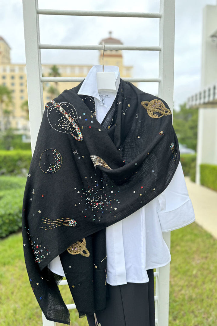 Janavi Hand Embroidered Orion Shawl