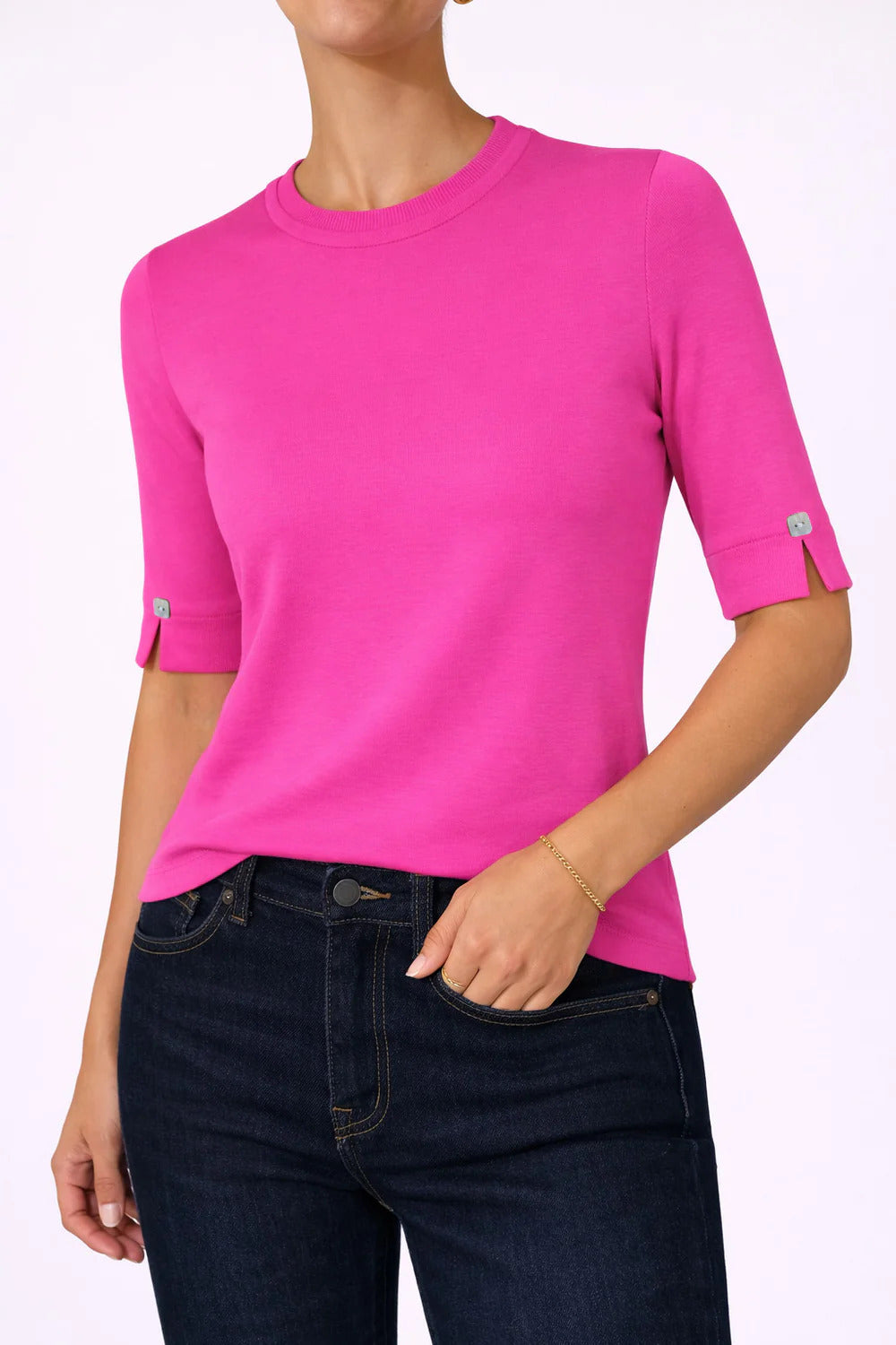 J'envie Elbow Sleeve Sweater in Rose - Mildred Hoit