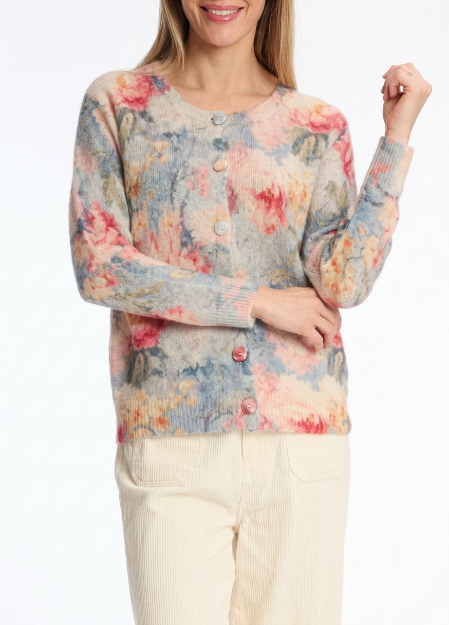 Leo & Ugo Floral Cardigan Sweater