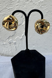 Kenneth Jay Lane Polished Gold Knot Earrings