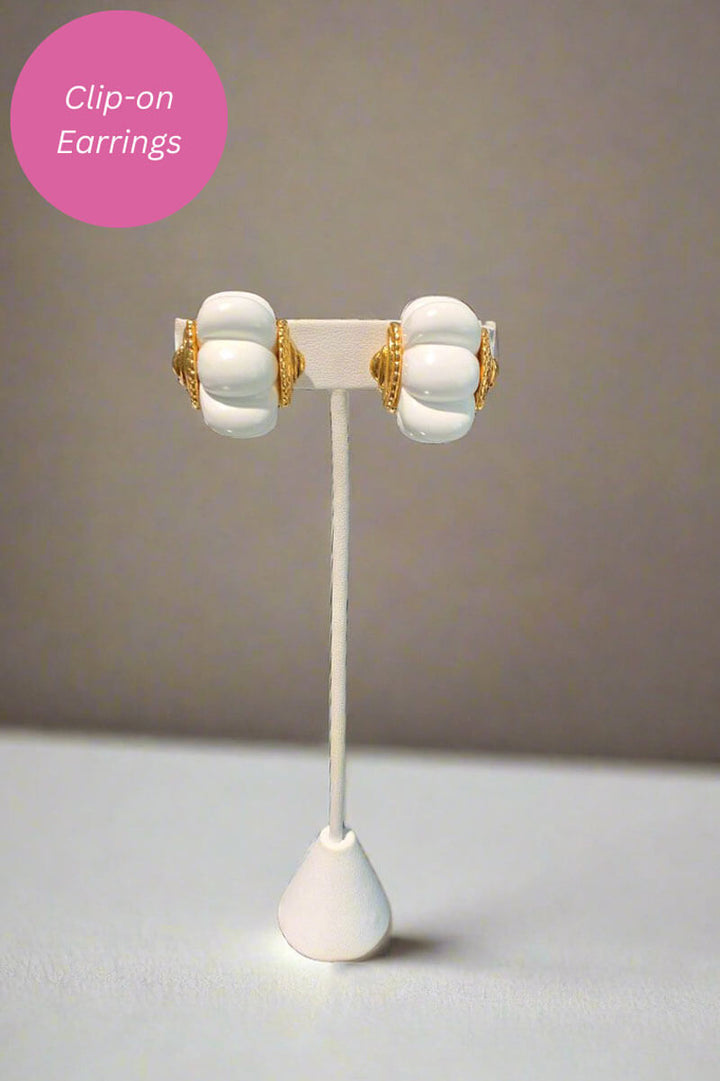 Kenneth Jay Lane White Shrimp Earring