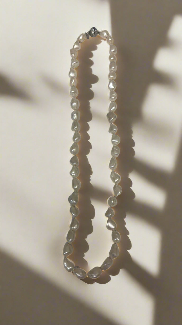 Kenneth Jay Lane 32" Light Cultura Mother of Pearl Necklace