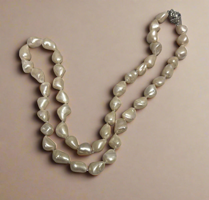 Kenneth Jay Lane 32" Light Cultura Mother of Pearl Necklace