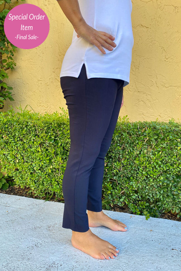 Krazy Larry Pull-on Pants - Navy available at Mildred Hoit in Palm Beach.