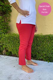 Krazy Larry Pull-on Pants - Red available at Mildred Hoit in Palm Beach.