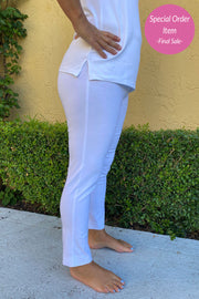 Krazy Larry Stone Pull on Pants in White available at Mildred Hoit.