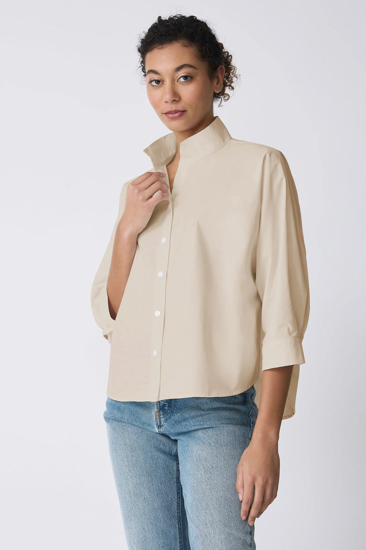 Kal Rieman Avi Shirt in Sand - Mildred Hoit