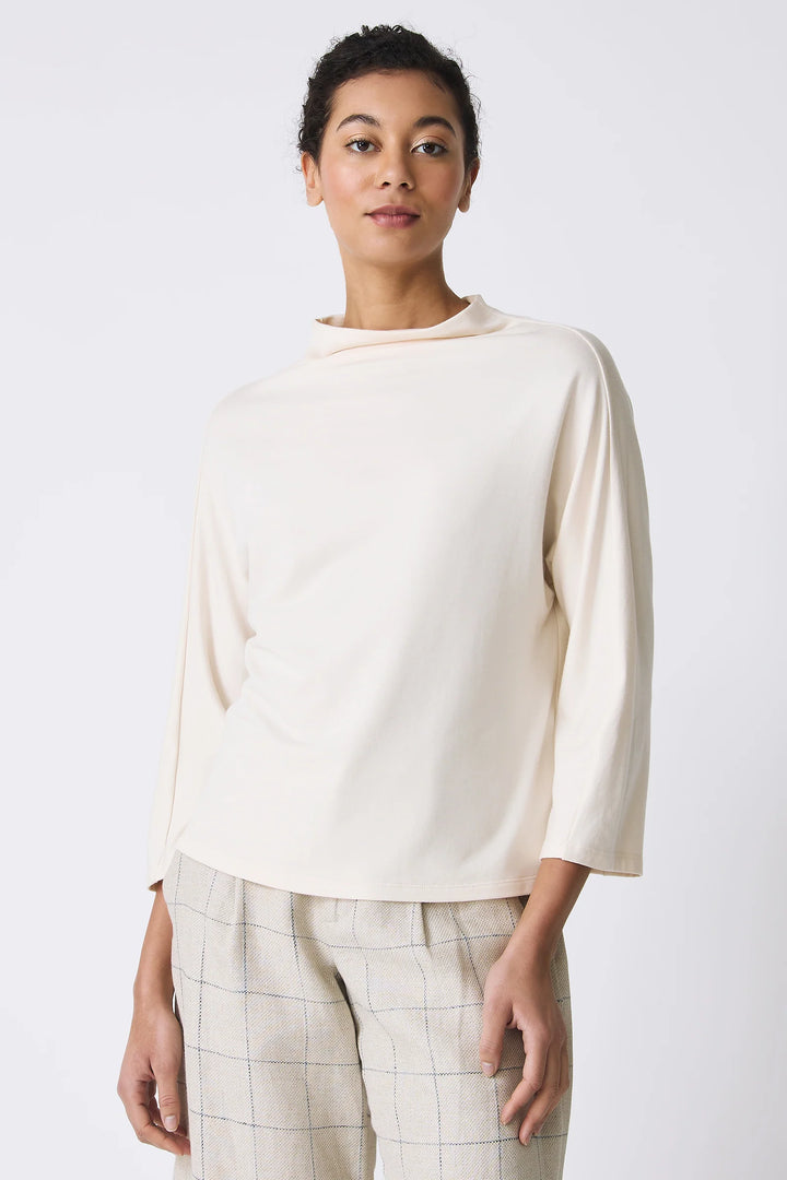 Kal Rieman Brigitte Funnel Top in Ivory - Mildred Hoit