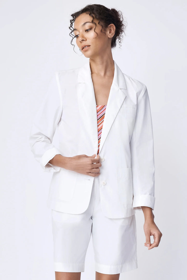 Kal Rieman Castel Patch Pocket Blazer in Ecru - Mildred Hoit