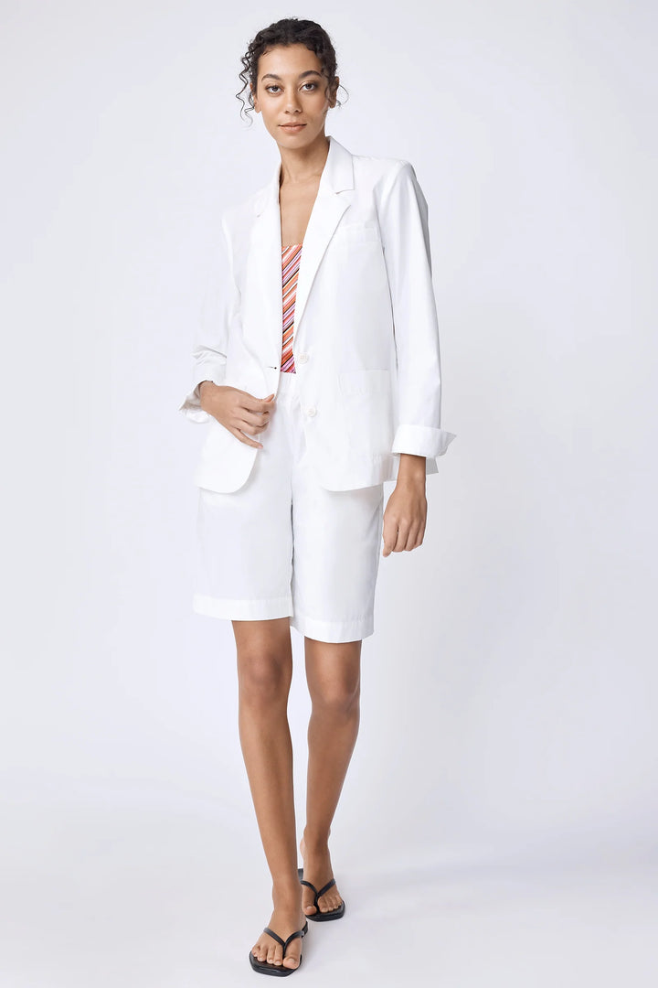 Kal Rieman Castel Patch Pocket Blazer in Ecru - Mildred Hoit