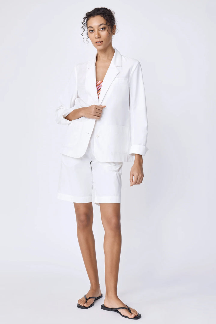 Kal Rieman Castel Patch Pocket Blazer in Ecru - Mildred Hoit