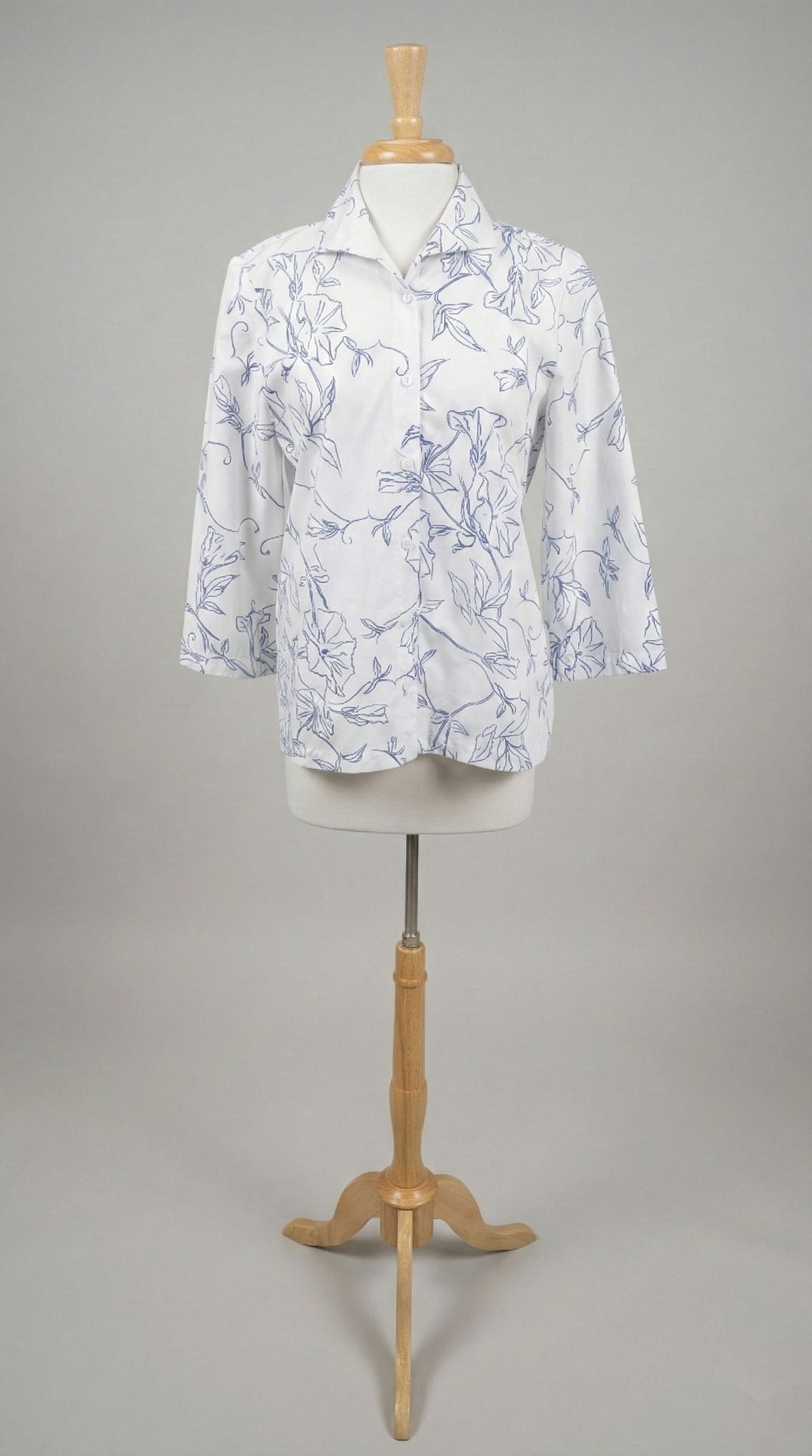 Kal Rieman 3/4 Sleeve Ginna Shirt in Vine Print - Mildred Hoit
